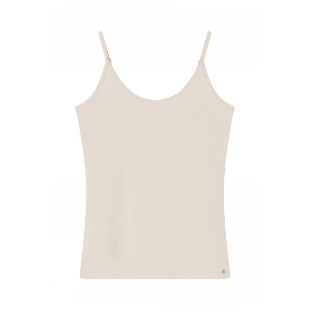 Gustav Women's Beige Sleeveless Tops, M, Sleeveless Tops
