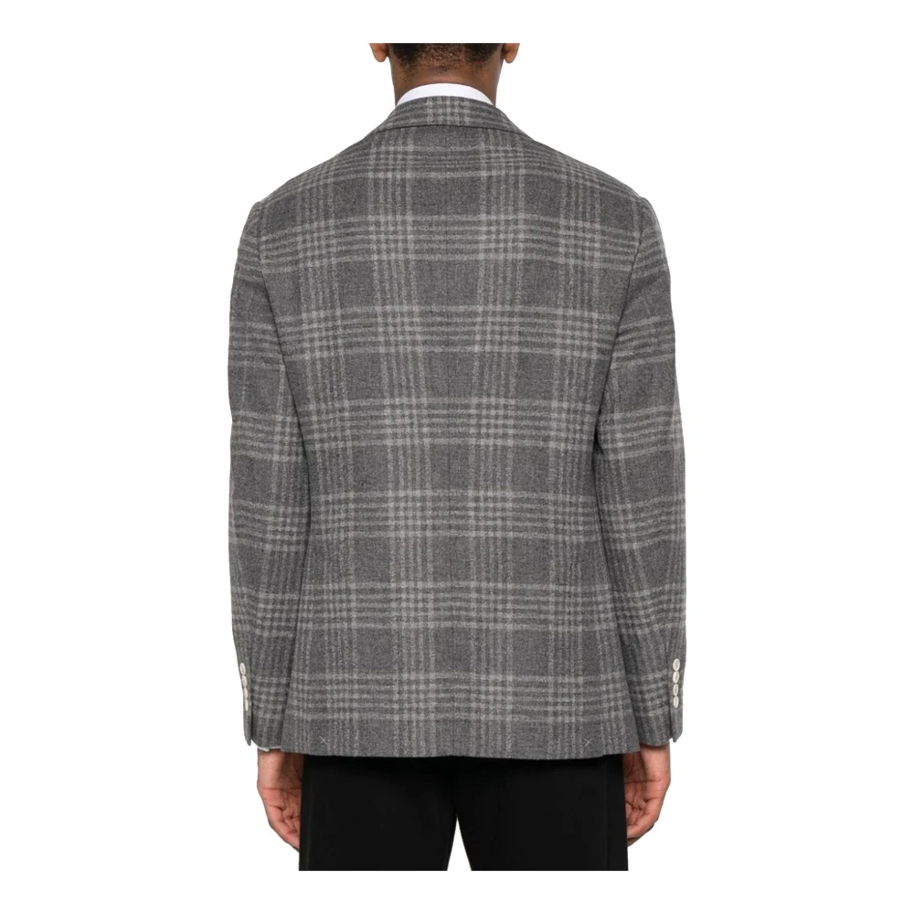 BRUNELLO CUCINELLI Zijde Wol Kasjmier Blazer Jas Mannen Gray Heren