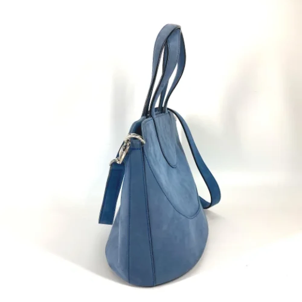 Bvlgari Vintage Pre-owned Leather handbags Blue Dames