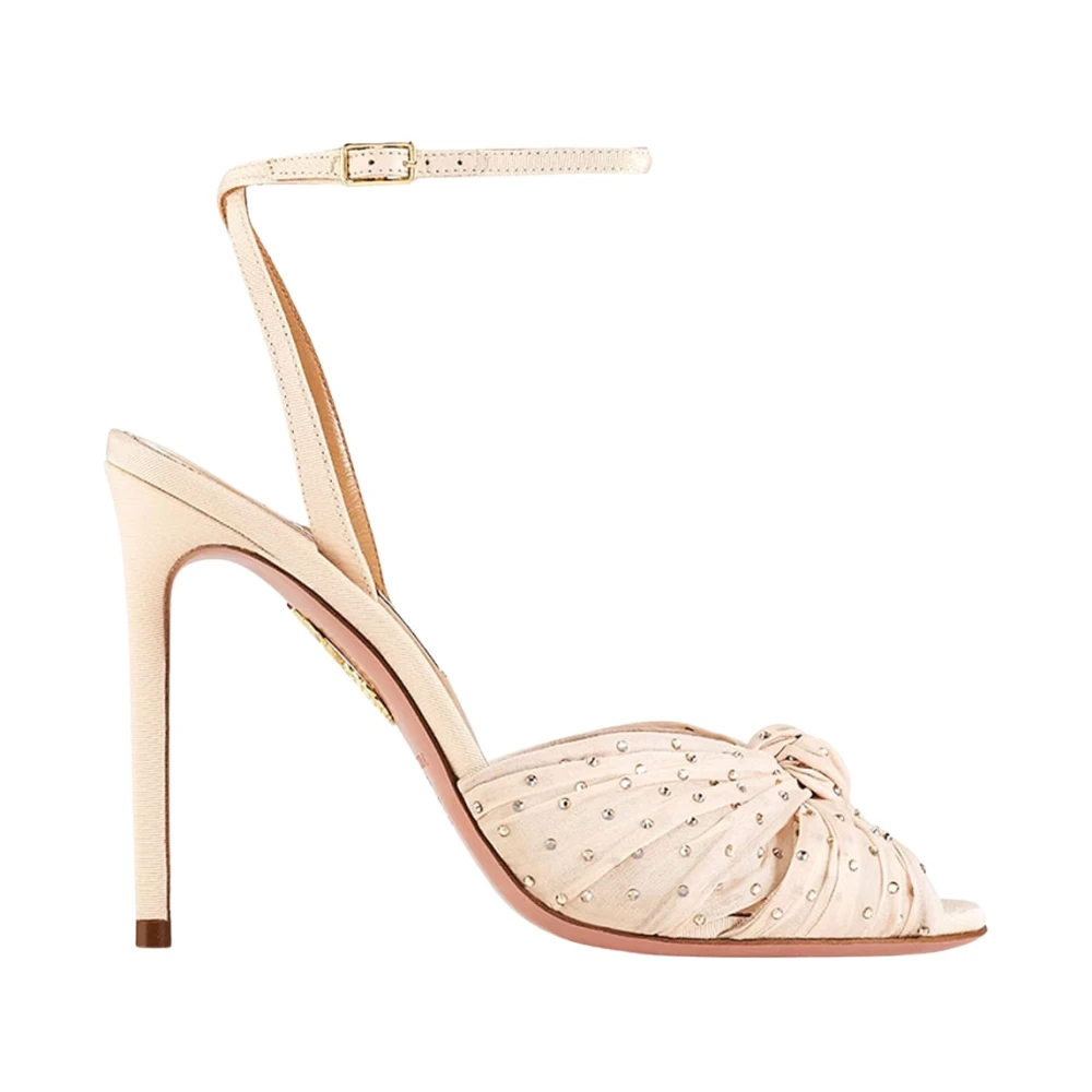 Aquazzura Stiliga Sommar Sandaler Beige, Dam