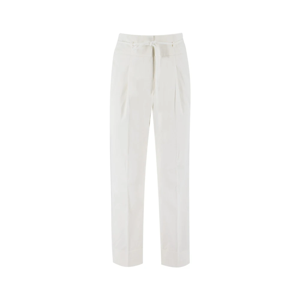 PESERICO Straight Trousers White Dames
