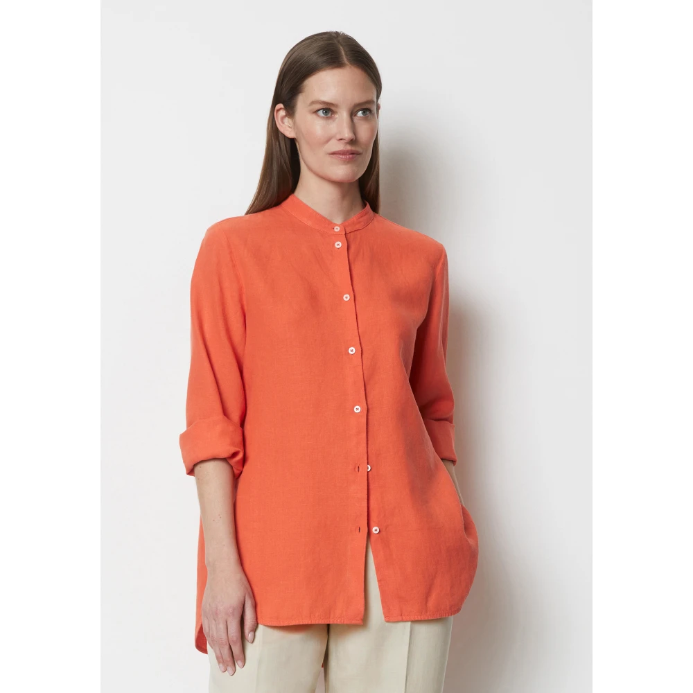 Marc O'Polo Linnen blouse normaal Orange Dames