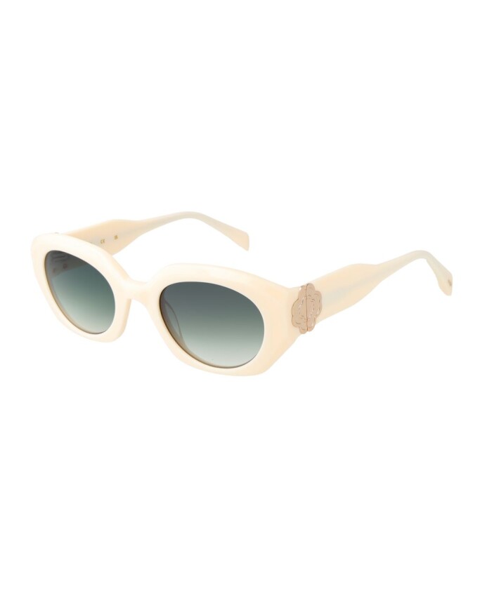lunettes-de-soleil-ovales-blanches-degrade-vert