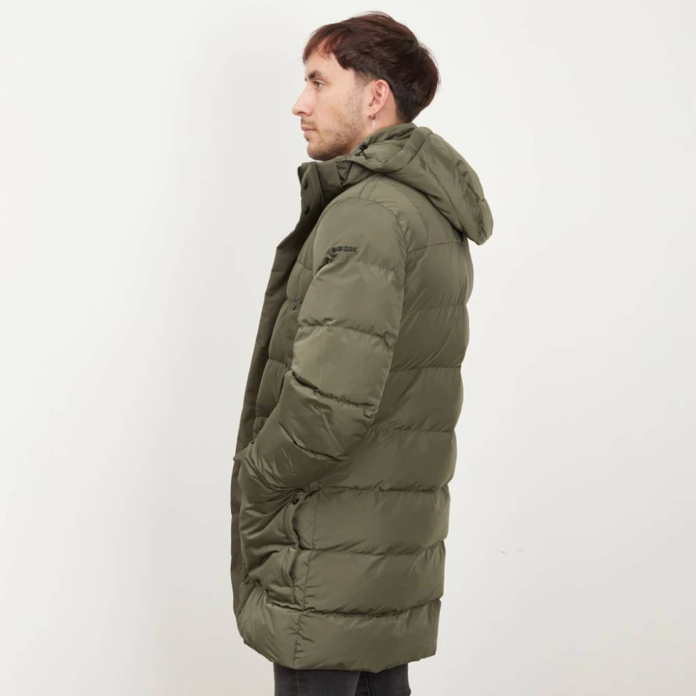 Geox Down Parka Jacket Green Heren