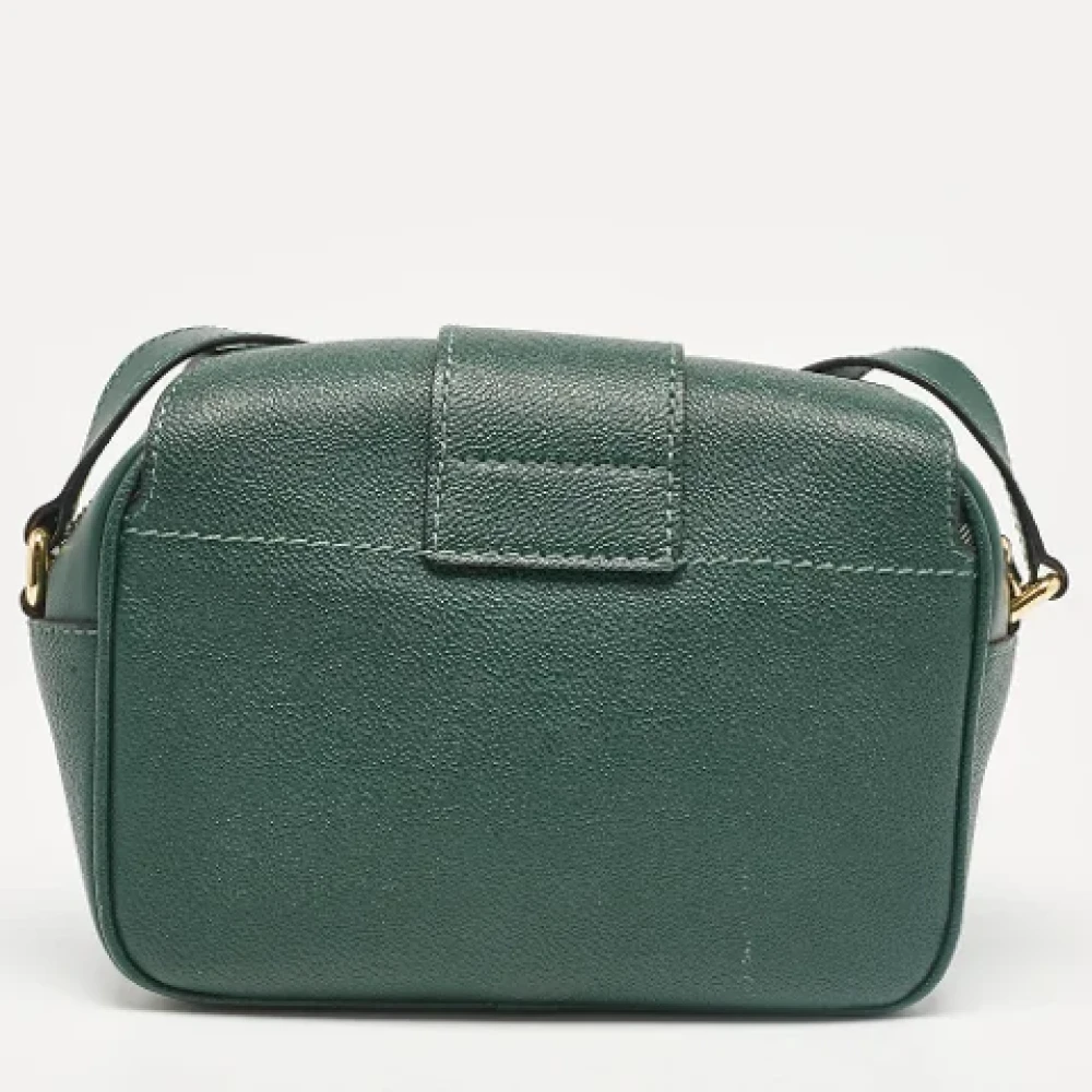Burberry Vintage Pre-owned Leather shoulder-bags Green Dames