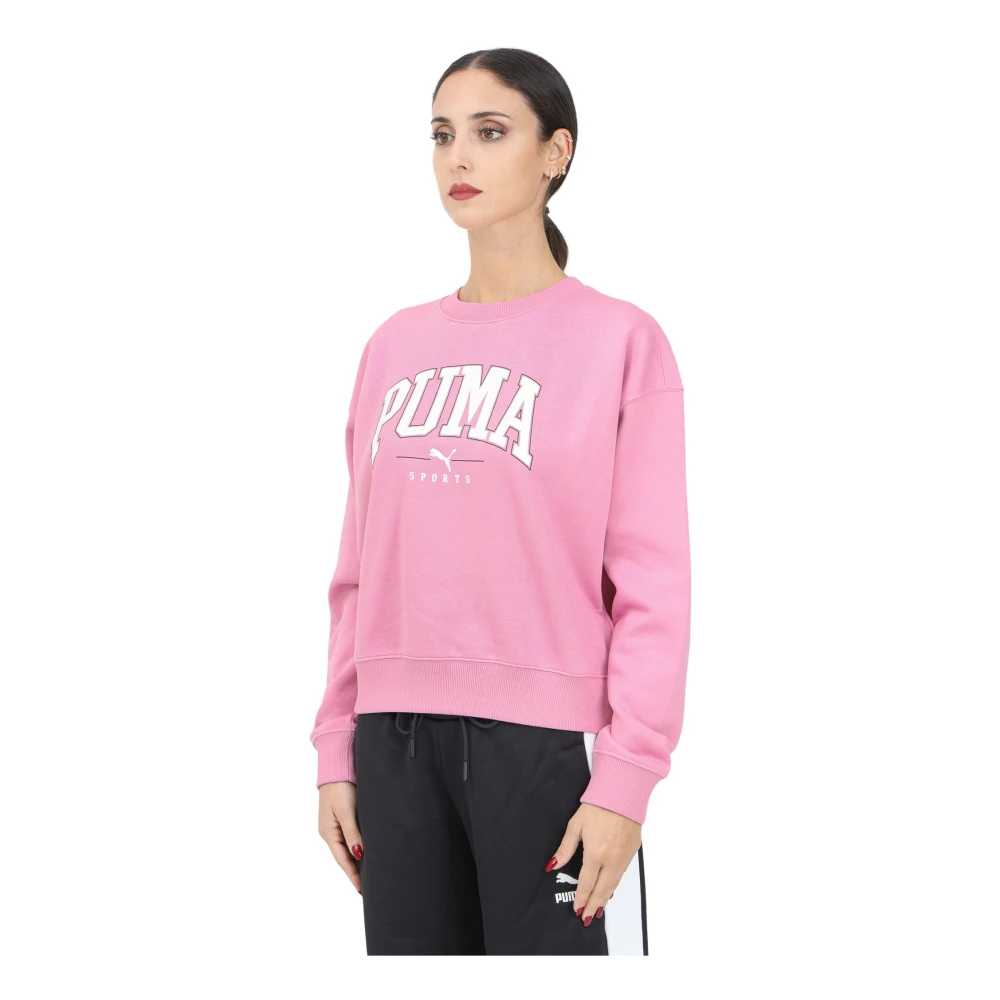 Puma Gezellig Squad Crew Neck Sweater Pink Dames