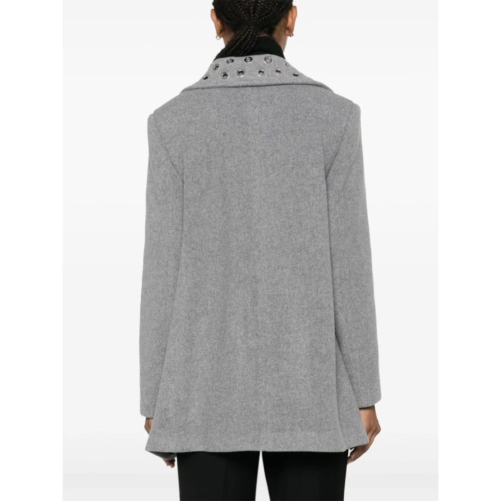 Msgm Grijze Wol Damesjas Gray Dames
