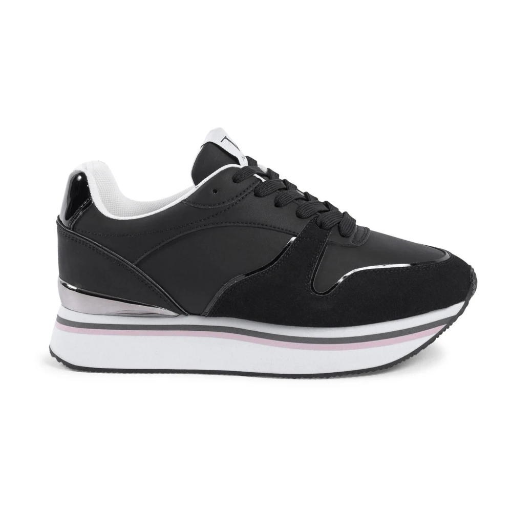 19v69 Italia Svart Syntetisk Läder Sneaker Black, Dam