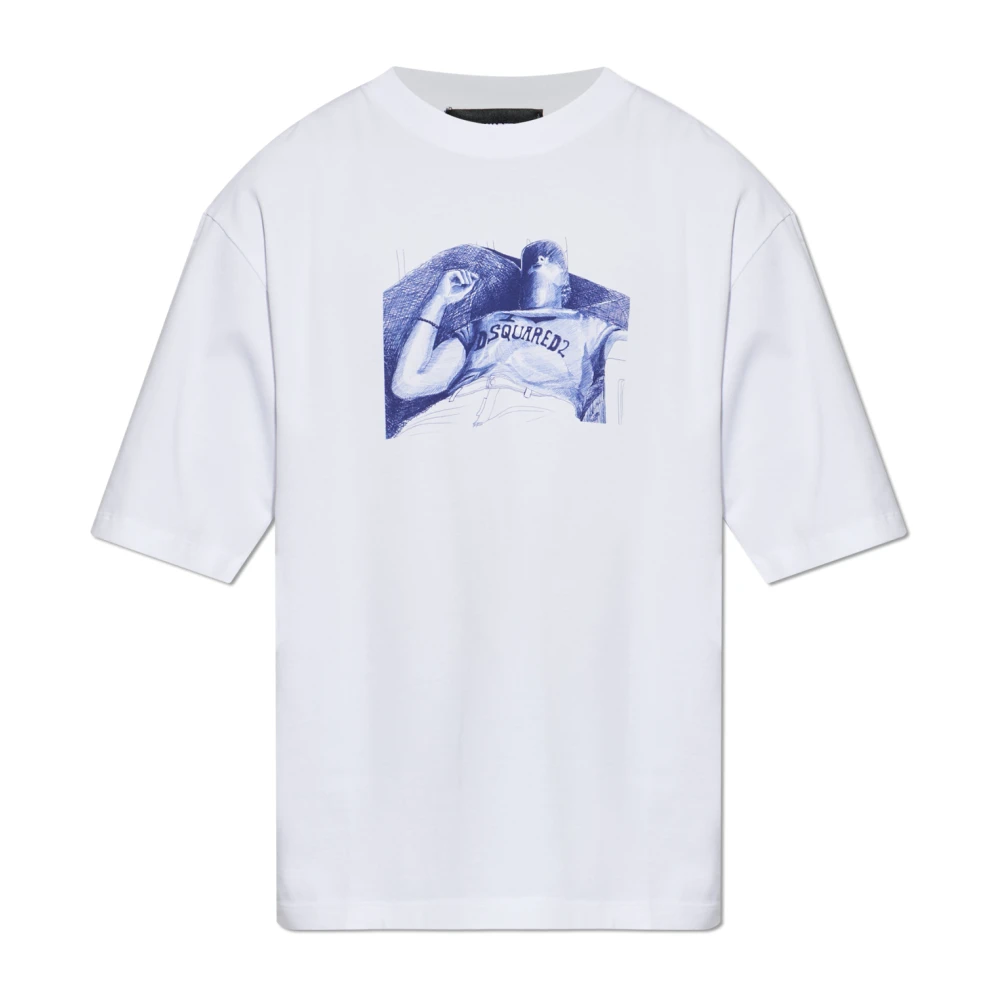 Dsquared2 Hombre Blanco - T-Shirts - Tops - 3XL