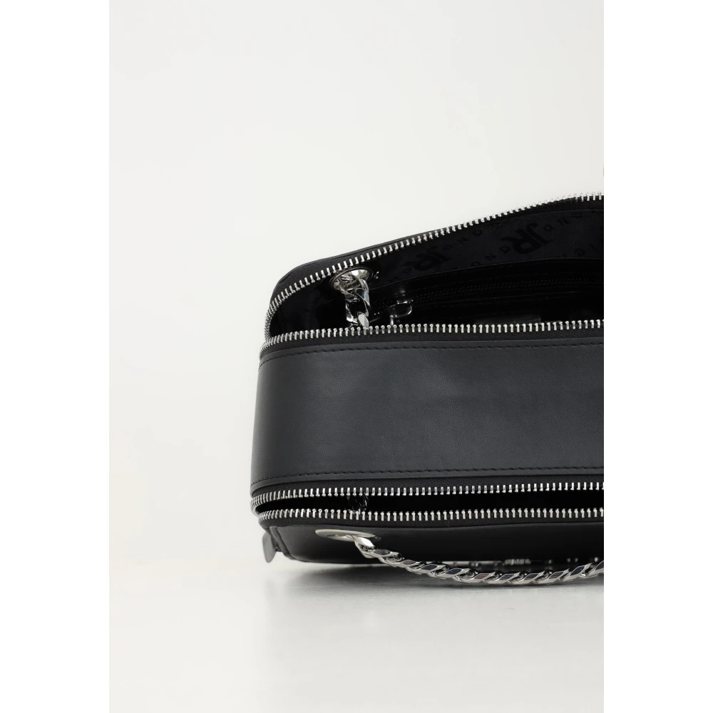 Richmond Zwarte schoudertas met zilveren ketting Black Dames
