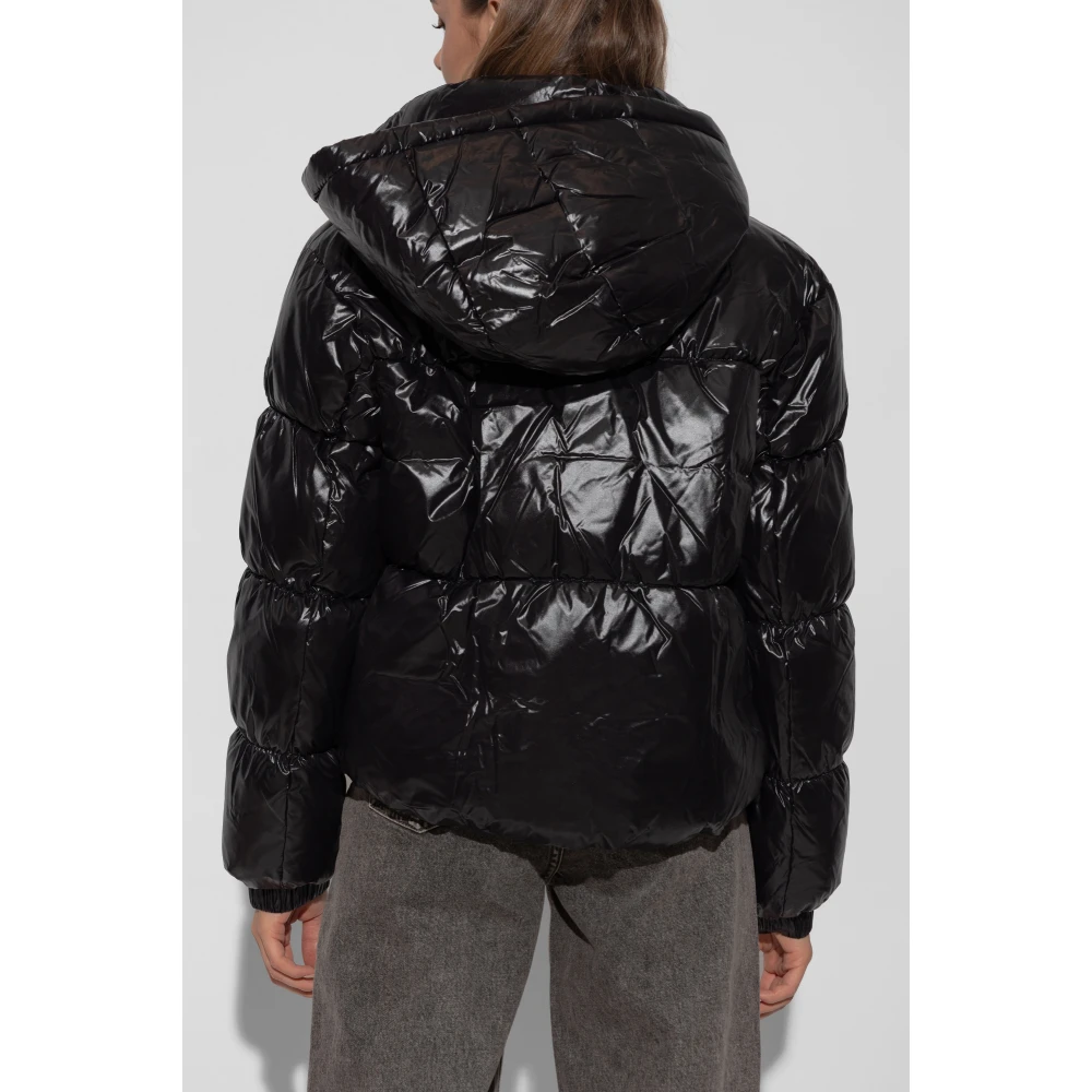 Michael Kors Gewatteerde jas met capuchon Black Dames