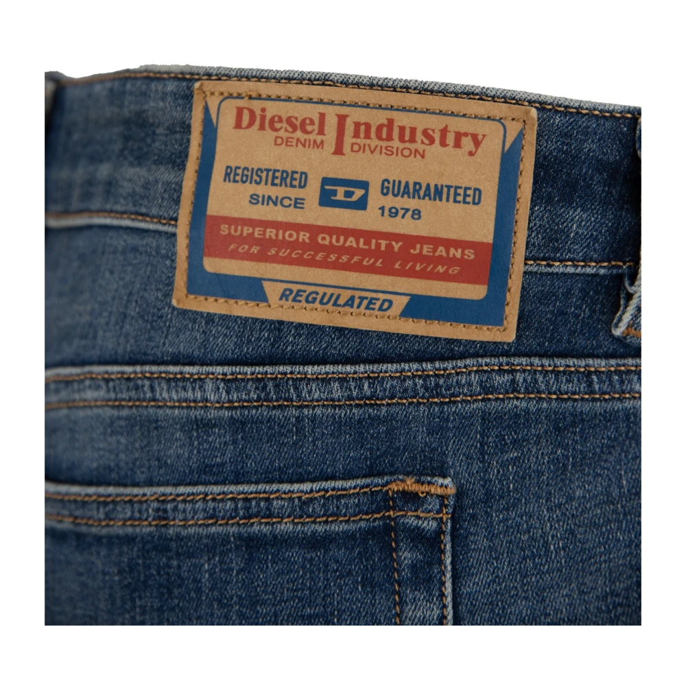 Diesel Heren Rits Knoop Jeans Blue Heren