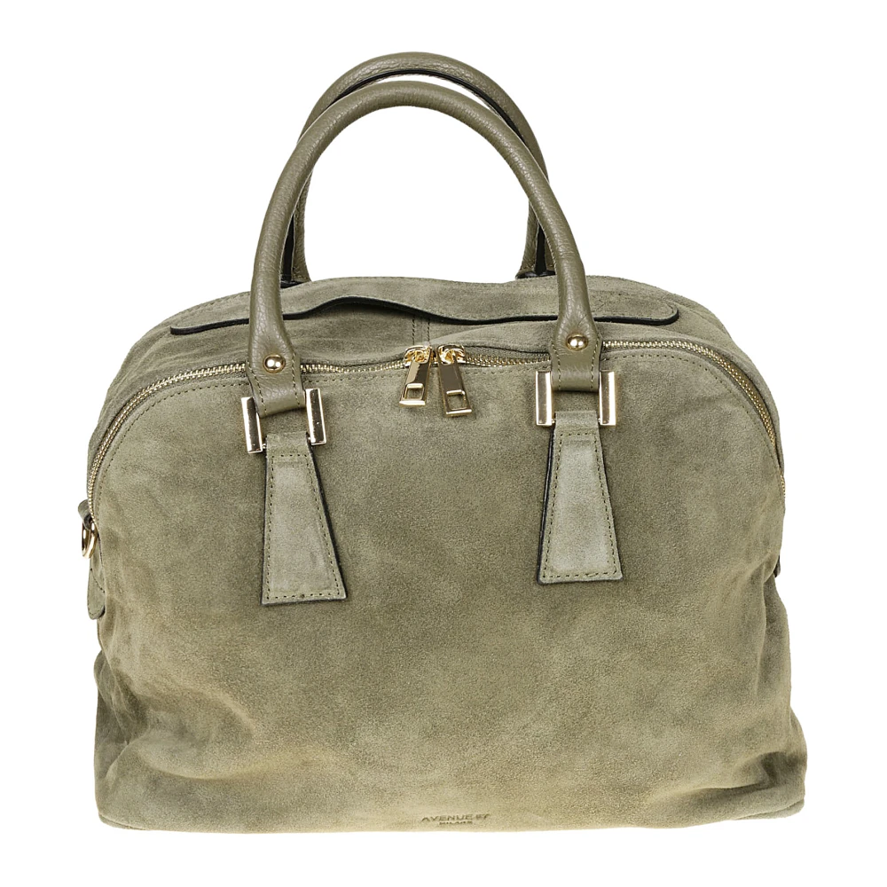 Avenue 67 Suède Unisex Tas met Dubbel Compartiment Green Dames