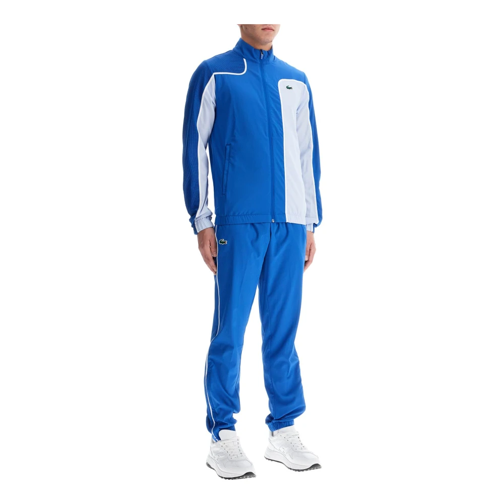 Lacoste Diamond Taffeta Trainingspak Blue Heren