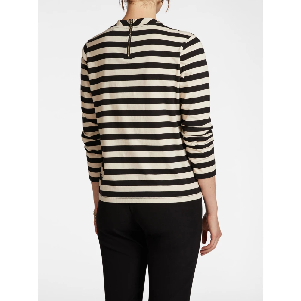Elena Mirò Casual Katoenen T-Shirt Black Dames