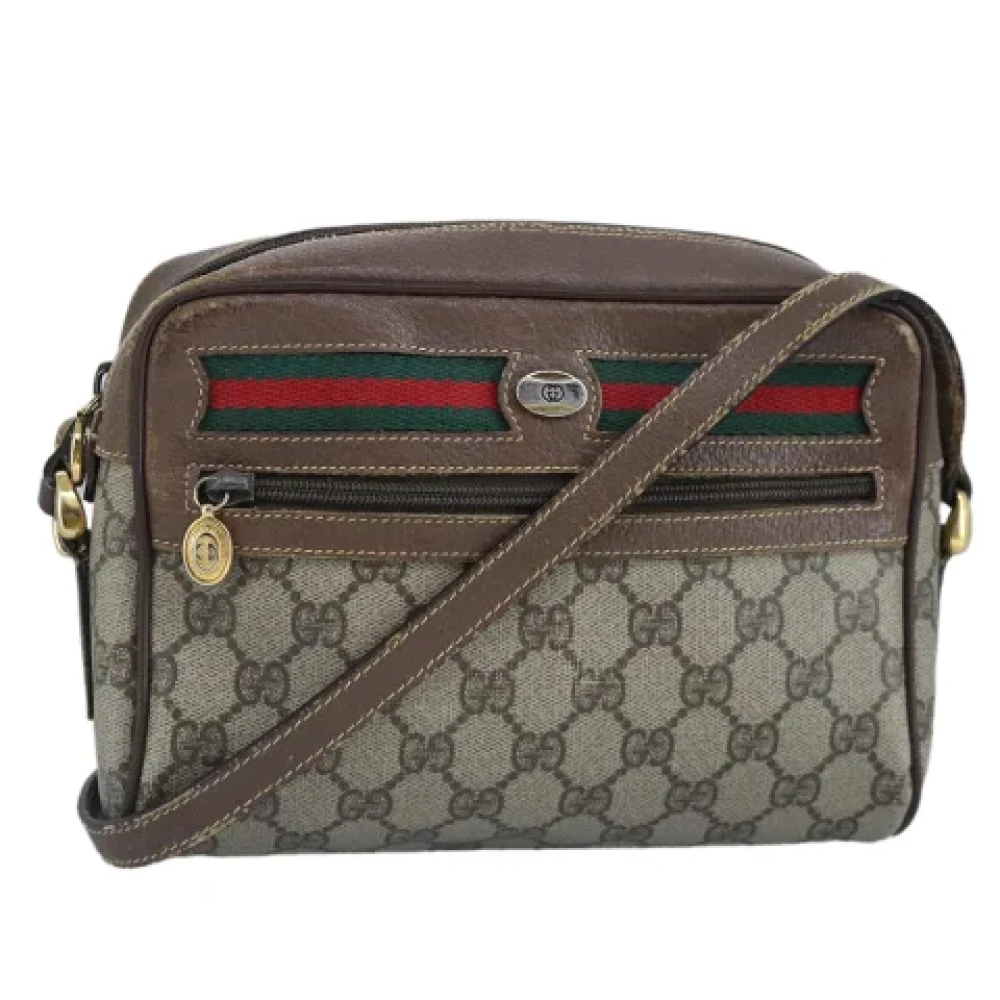 Gucci Vintage Pre-owned Canvas shoulder-bags Beige Dames