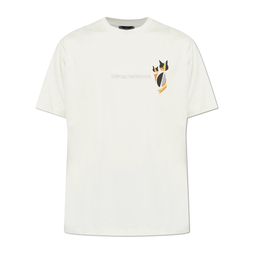 Emporio Armani Hombre Beige Camisetas, Talla: M