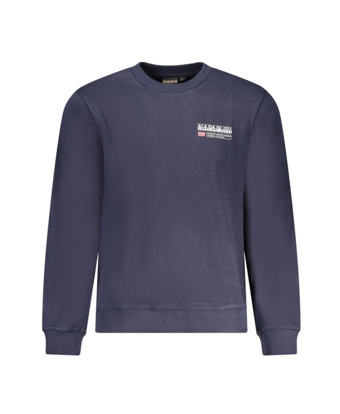 sweatshirt-en-coton-bleu-avec-logo-imprime
