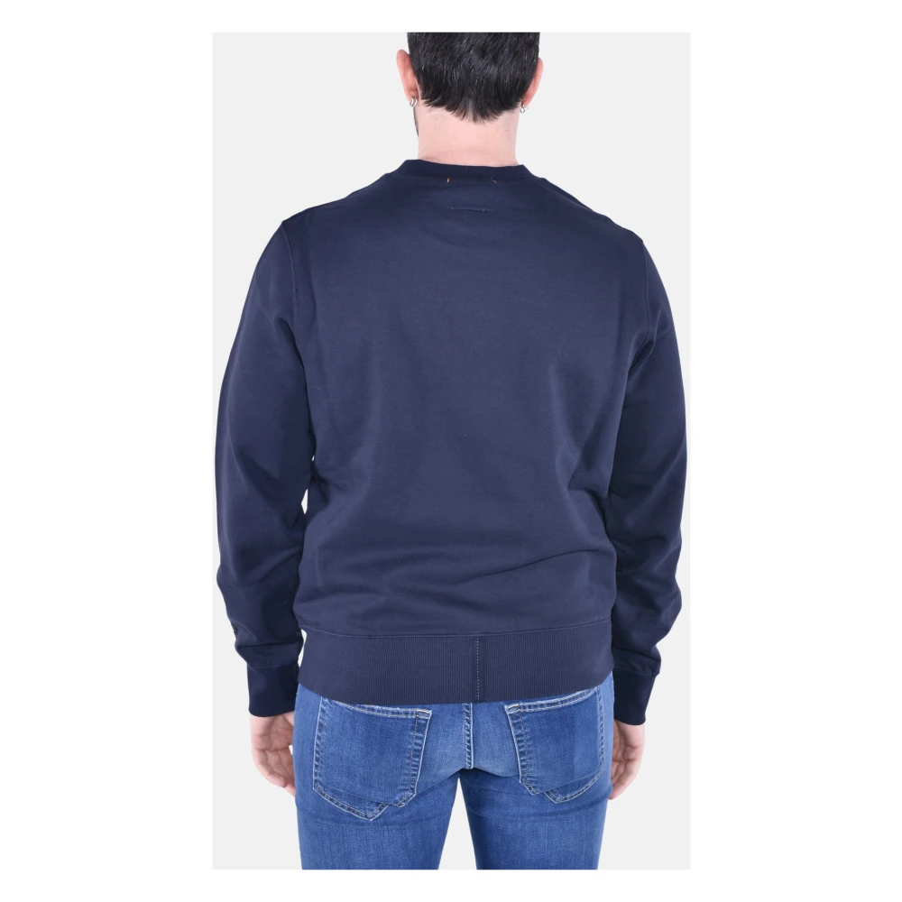 Parajumpers Geborduurde Katoenen Sweater Blue Heren