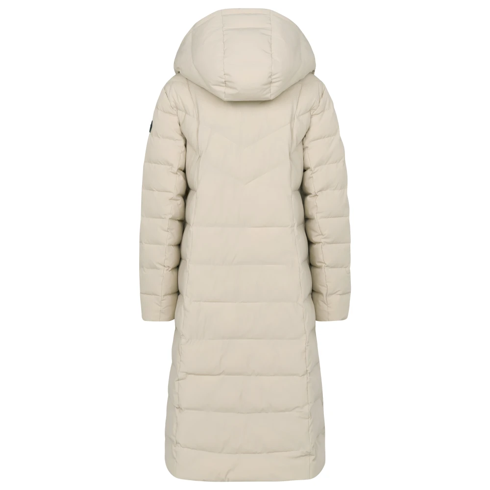 Bugatti Lange gewatteerde jas met afneembare capuchon Beige Dames