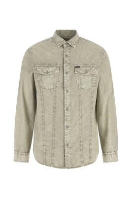 chemise-slim-fit-en-coton-avec-logo