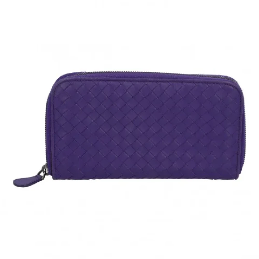 Bottega Veneta Vintage Pre-owned Leather wallets Purple Dames