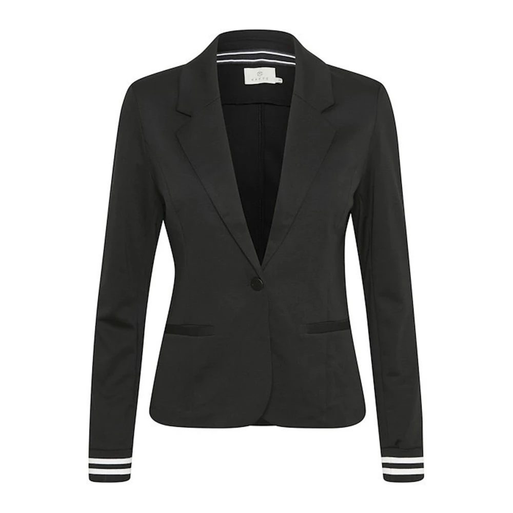 Kaffe Women's Black Striped Blazer Midnight Marine-Sierra - Blazers - Xl - Jackets