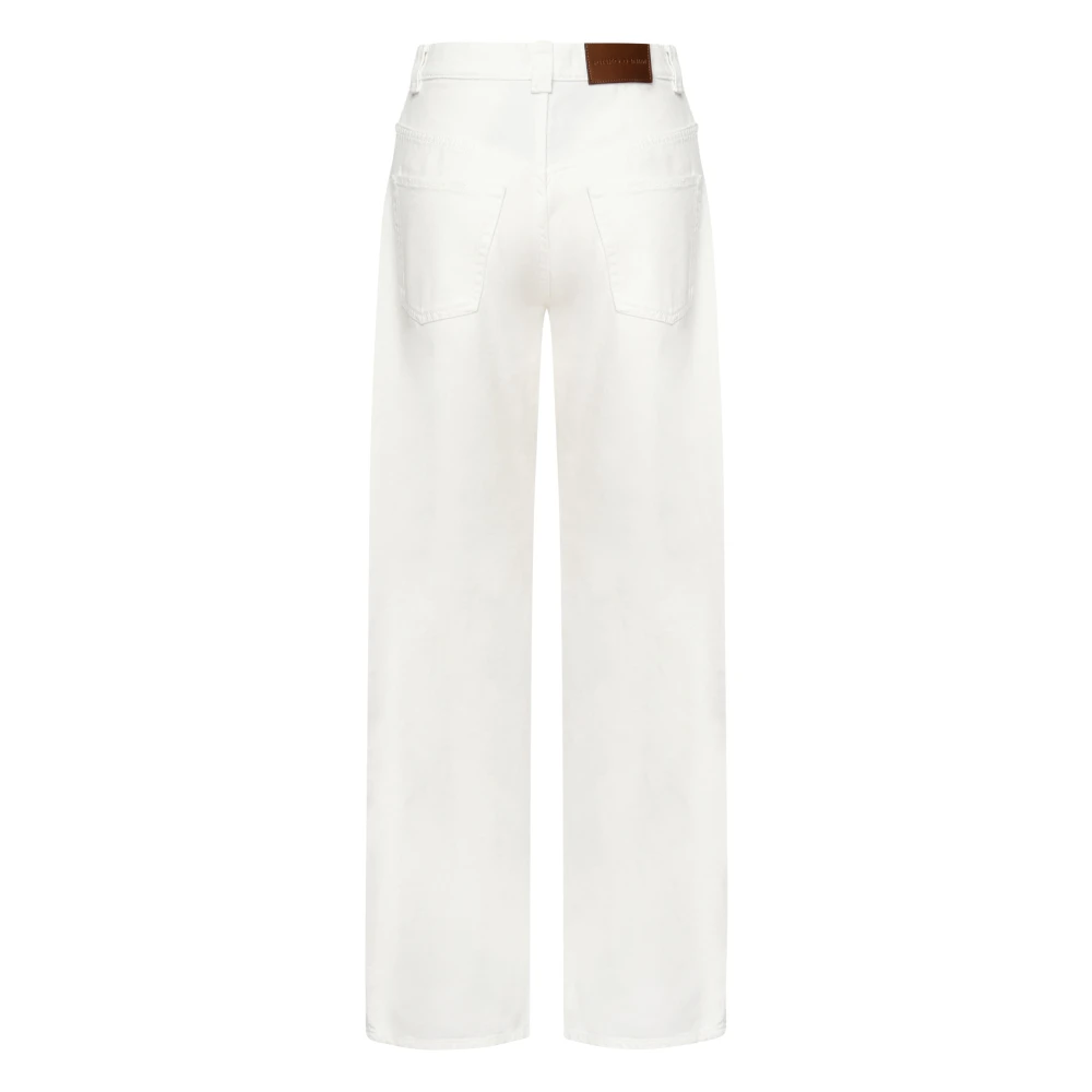 pinko Witte Ballon Fit Katoenen Jeans White Dames