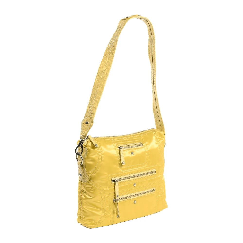 TOD'S Gele Stoffen Handtas Yellow Dames