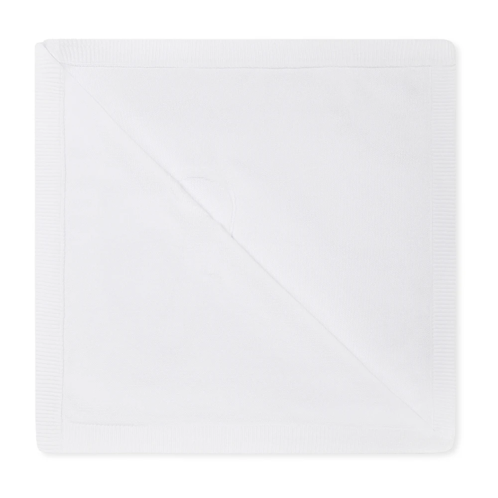 Hugo Boss Gebreid Wit Deken met Panda Logo White Unisex