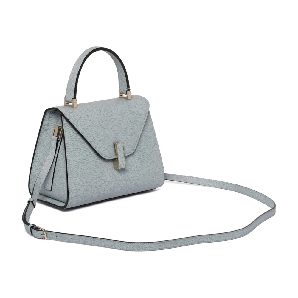 Valextra Smokey Blue Mini Tote Tas Blue Dames