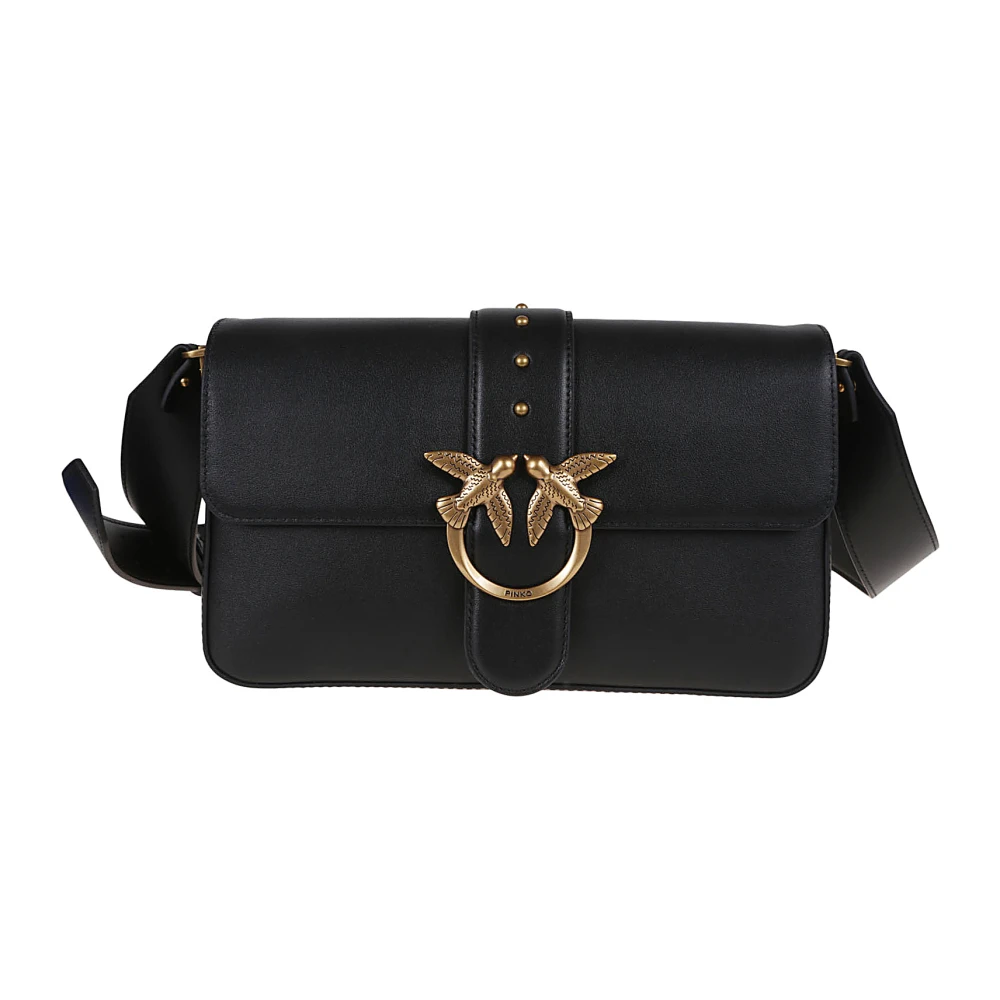 Pinko Women's Black Cross Body Bags, One Size, Love One Classic Slouchy