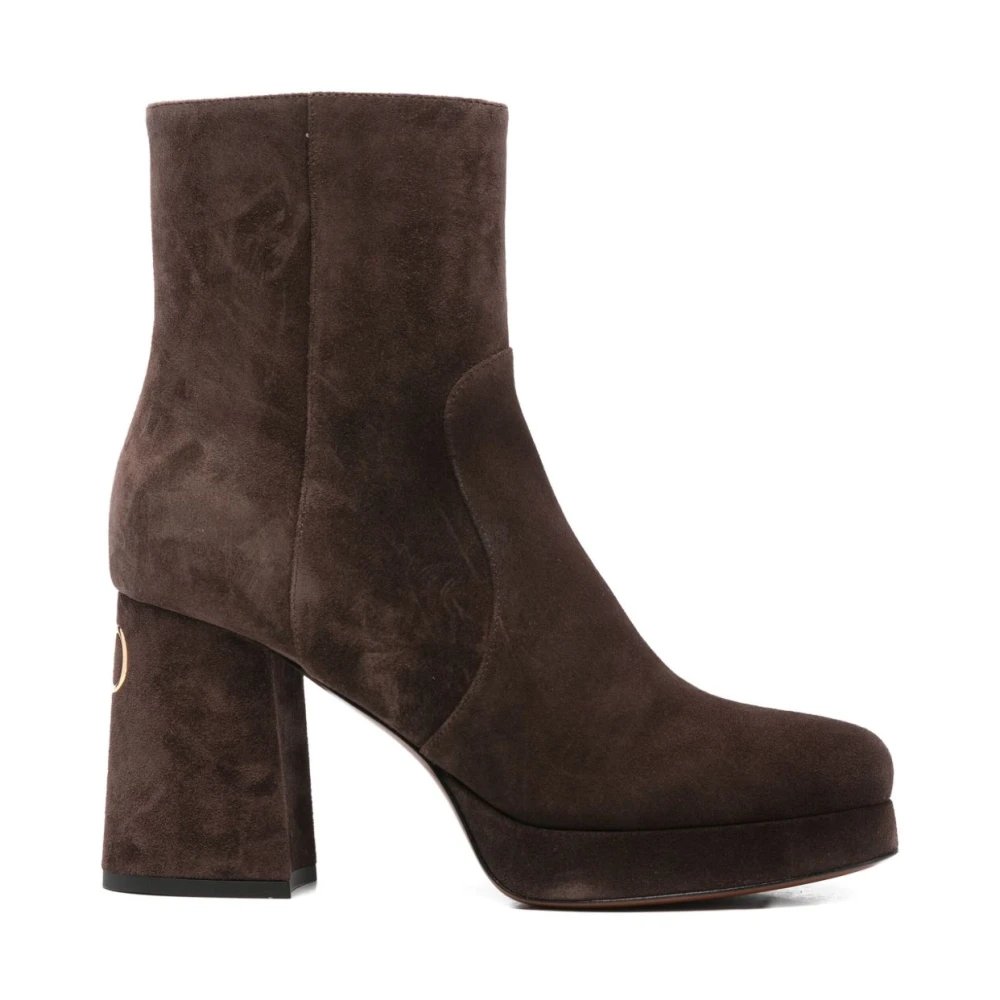 Valentino Garavani Brown Heeled Boots, Female, 8 Uk, Fawcette Ankle Boot