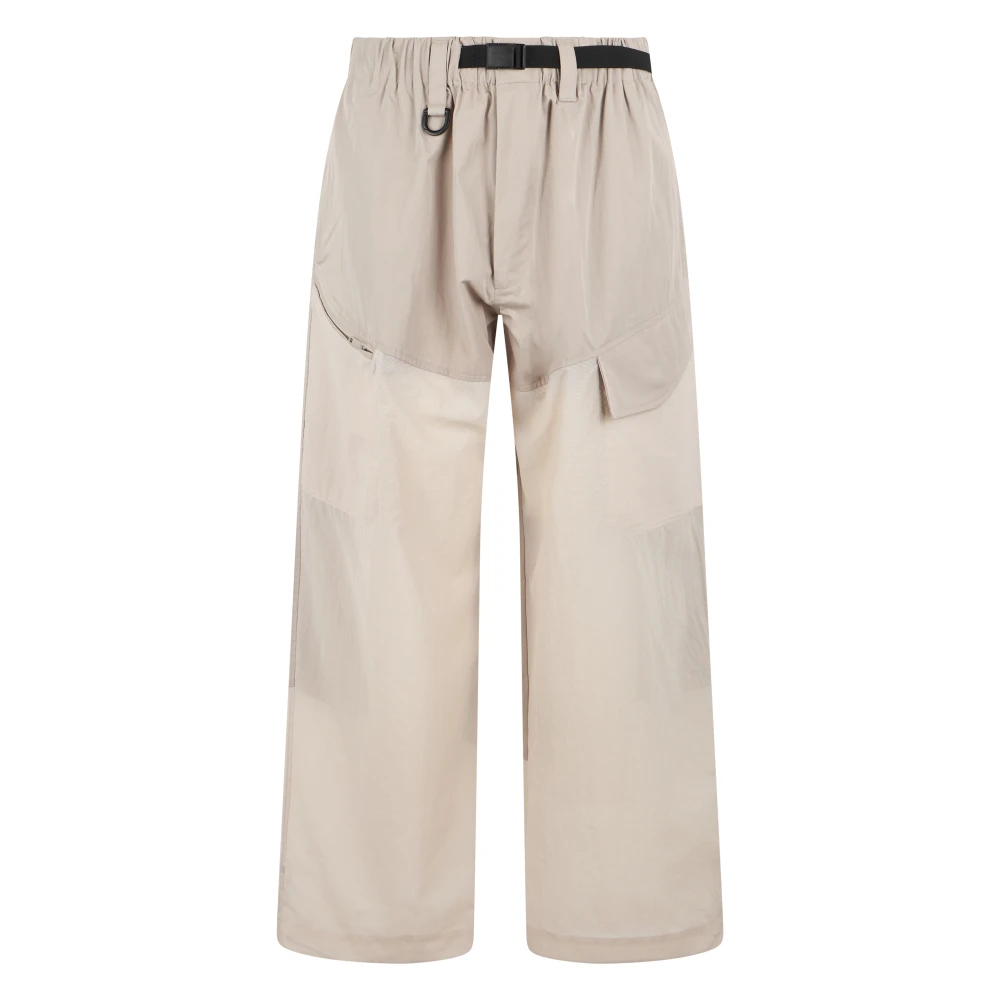 Y-3 Men's Beige Ut Straightleg Trousers - Straight Trousers - M - Trousers