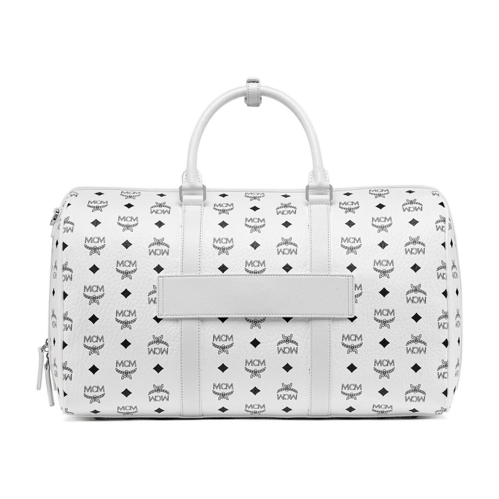 MCM Ottomar Weekender in Visetos White Unisex