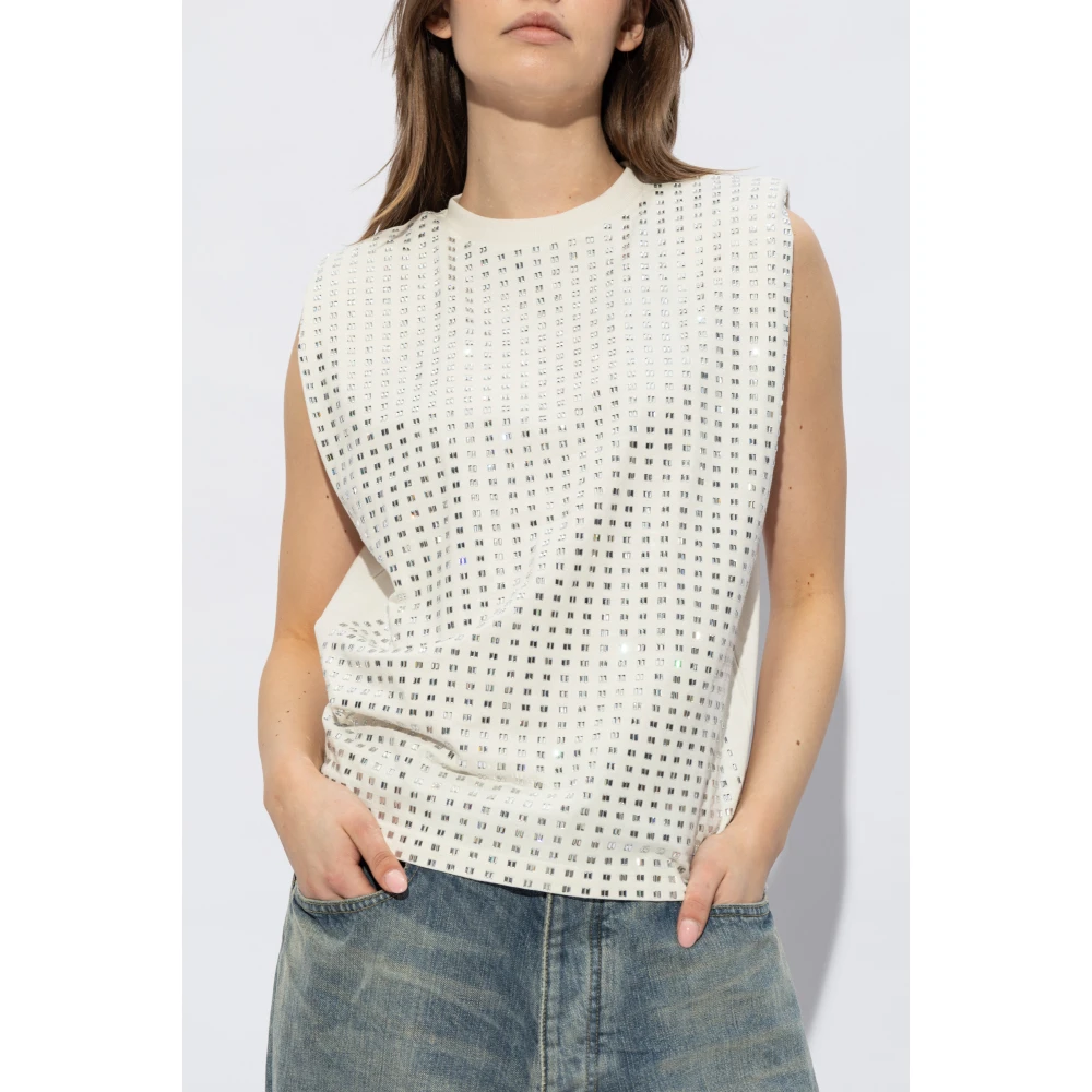 Golden Goose Top met Appliqués White Dames