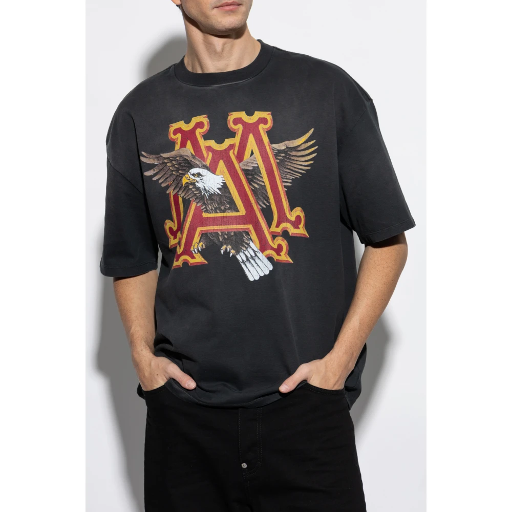 Amiri Bedrukt T-shirt Gray Heren