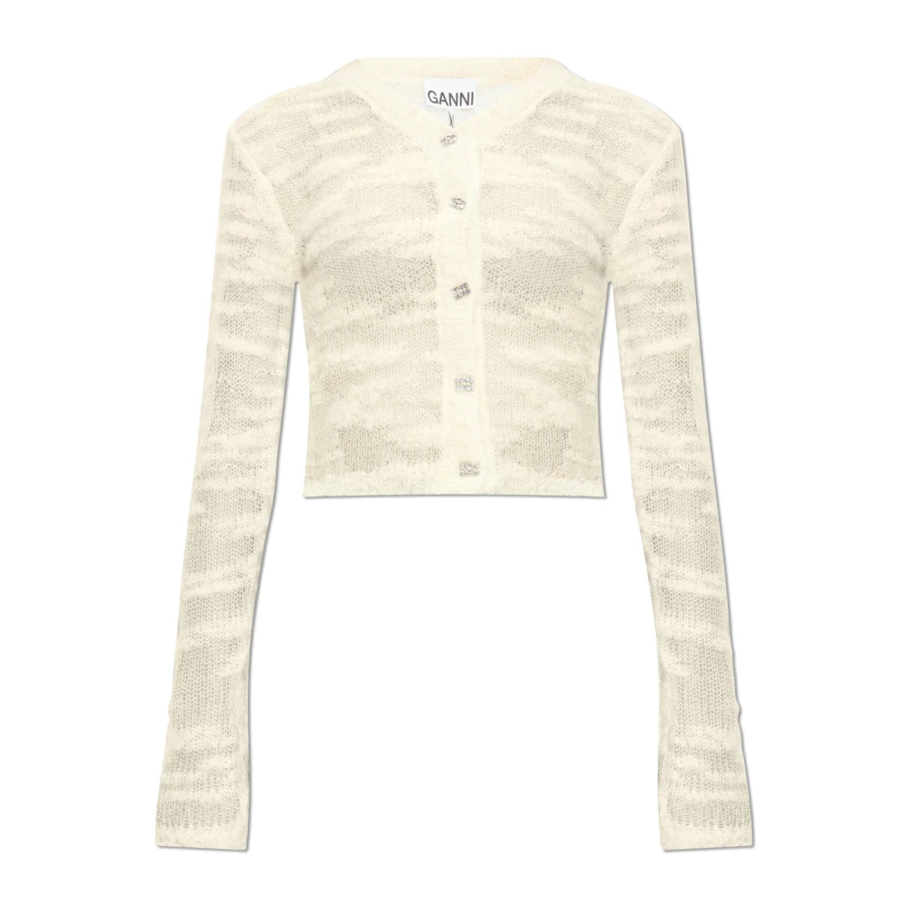 Ganni Geknoopte Vest Beige Dames