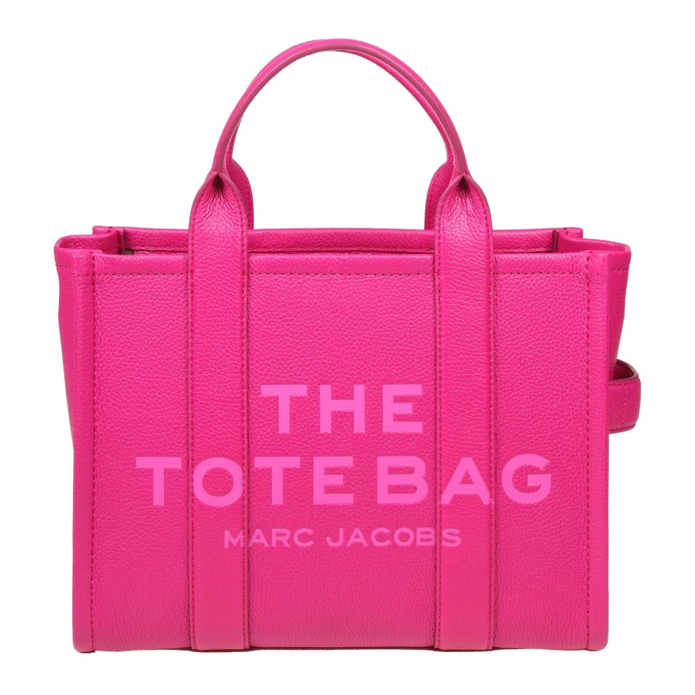 Marc Jacobs Roze Leren Handtas met Logo Pink Dames