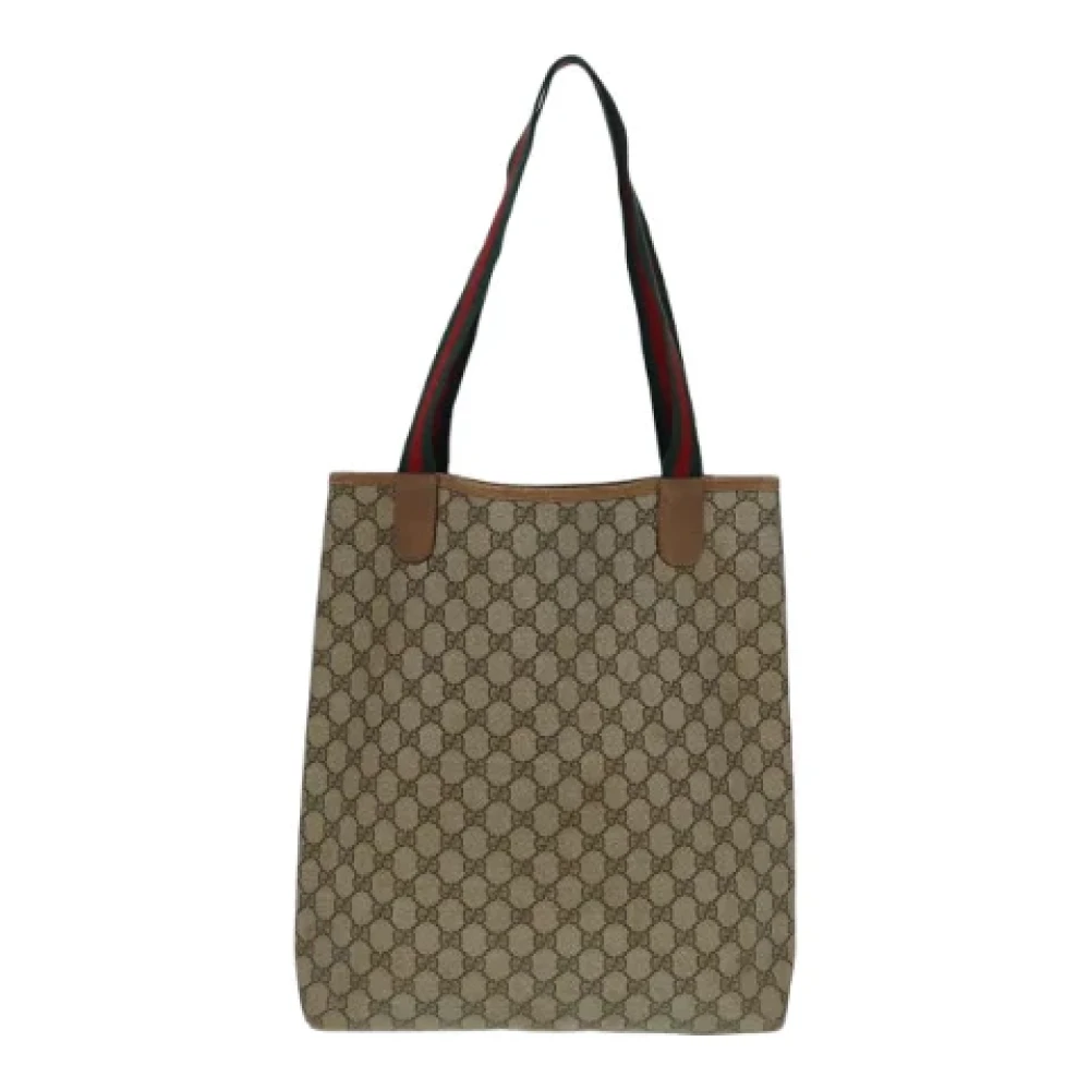 Gucci Vintage Pre-owned Leather totes Beige Dames