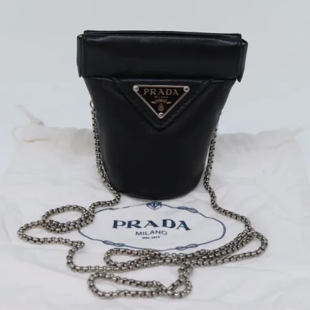 Prada Vintage Pre-owned Leather prada-bags Black Dames