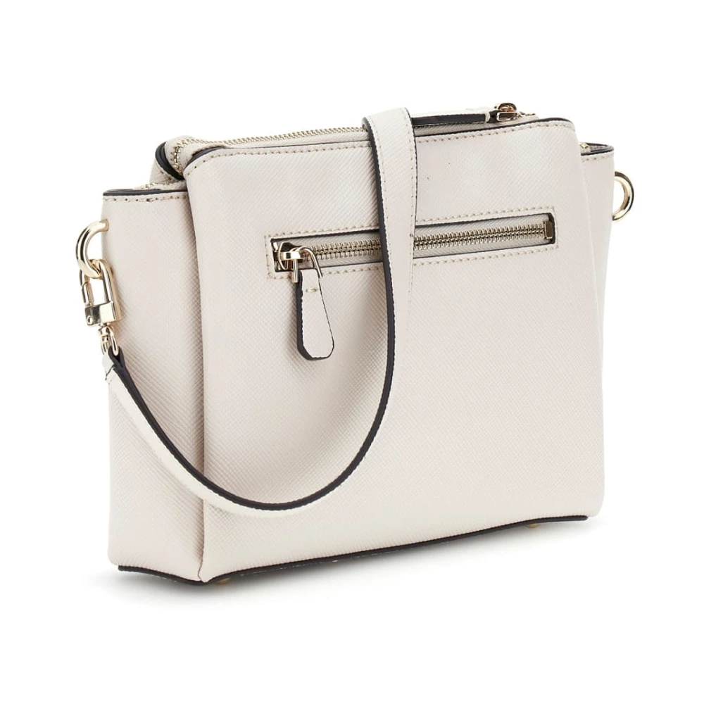 Guess Bone Schoudertas met Ritssluiting Beige Dames