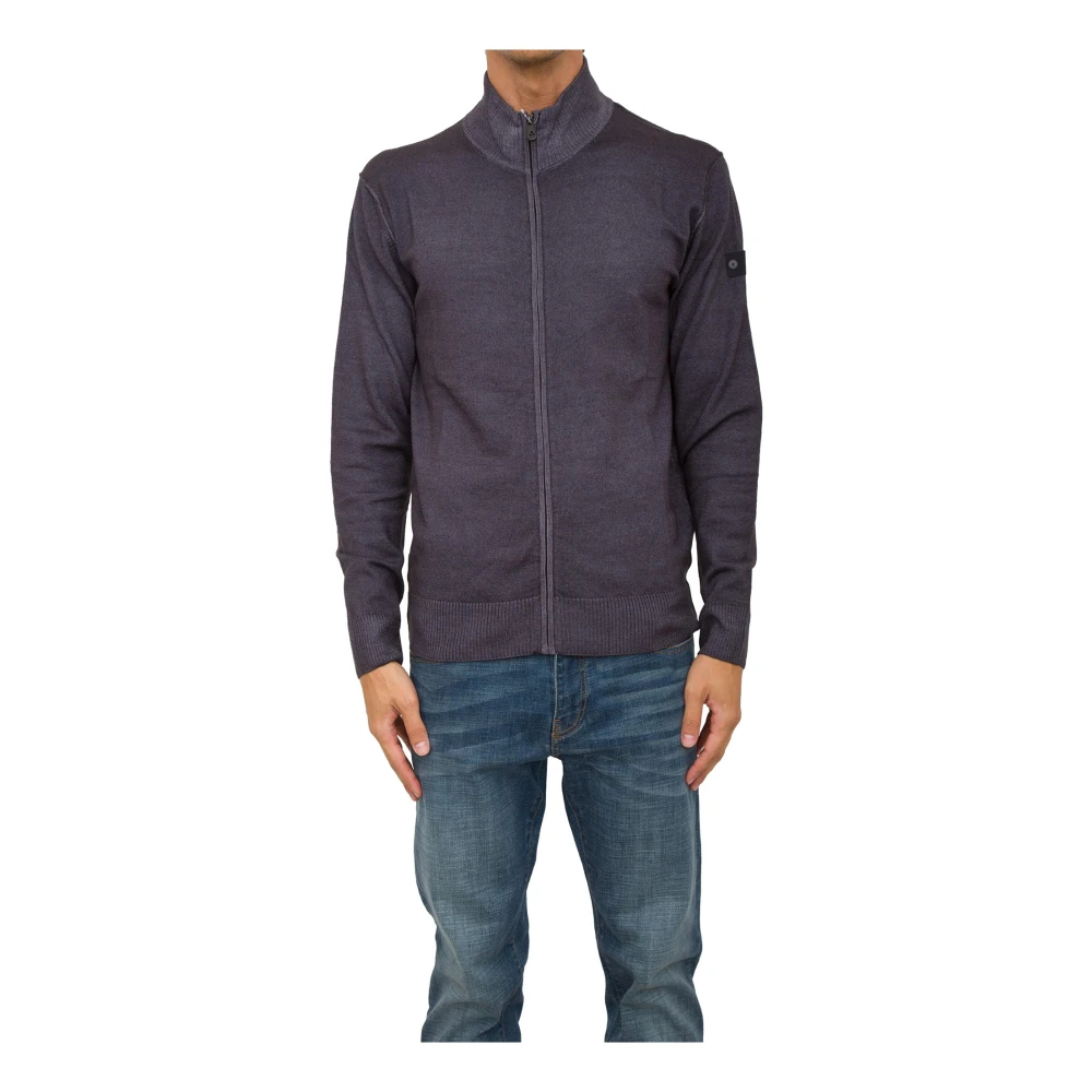 Peuterey Blauwe Gebreide Trui Blue Heren
