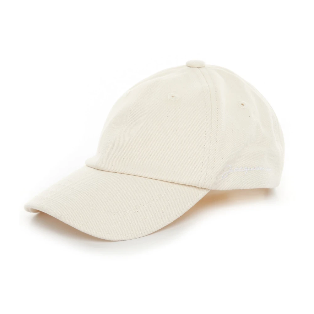 Jacquemus Six-Panel Cap met Verstelbare Achterkant Beige Heren