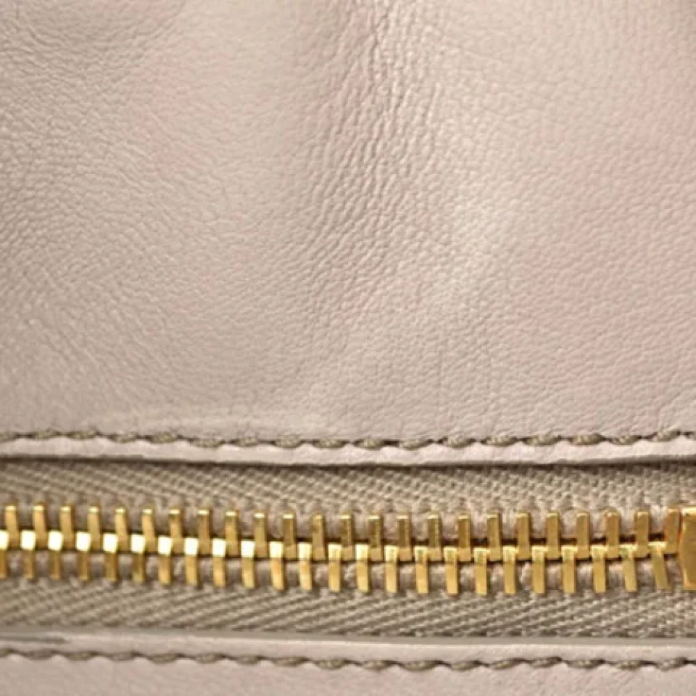 Prada Vintage Pre-owned Leather prada-bags Beige Dames
