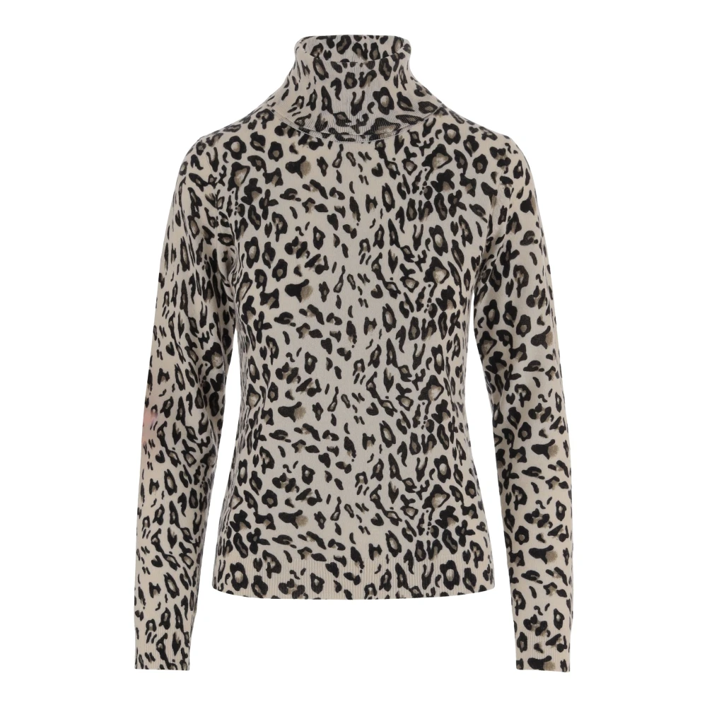 Allude Women's Leopard Print Wool Cashmere Sweater