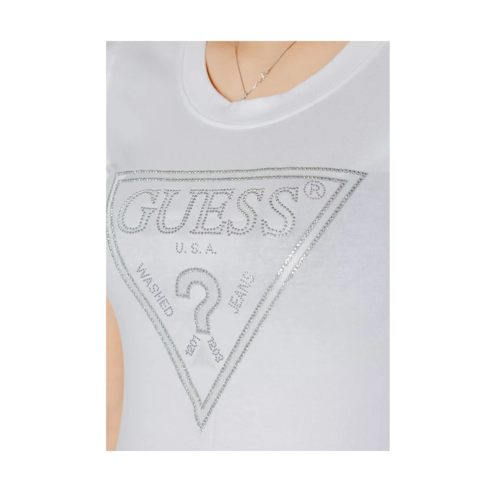 Guess Witte Katoenen Tops & T-Shirt White Dames