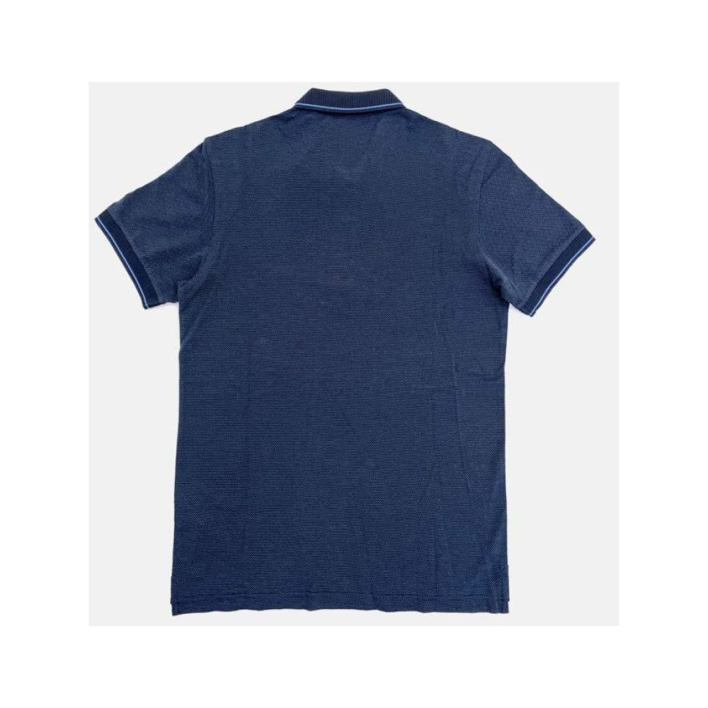 Carolina Herrera Blauw Polo Shirt Korte Mouw Katoen Blue Heren