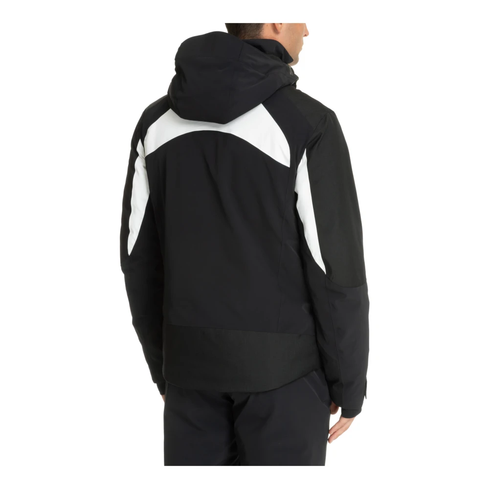 Emporio Armani EA7 Multikleur Ski Jas met Capuchon Black Heren