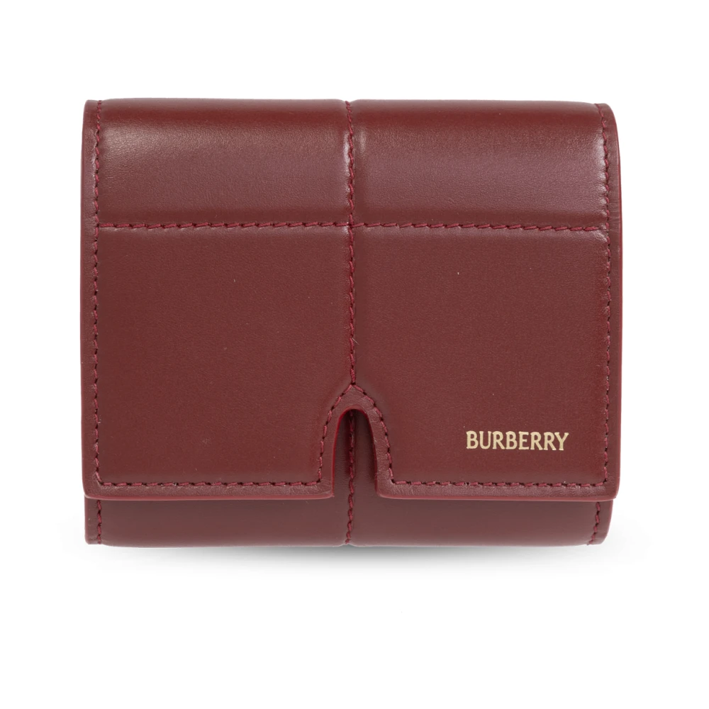 Burberry Leren portemonnee Snip Red Dames